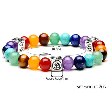 7 Chakra Balancing OM Bracelet